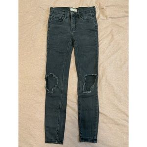 Free People Black Ripped Jeans